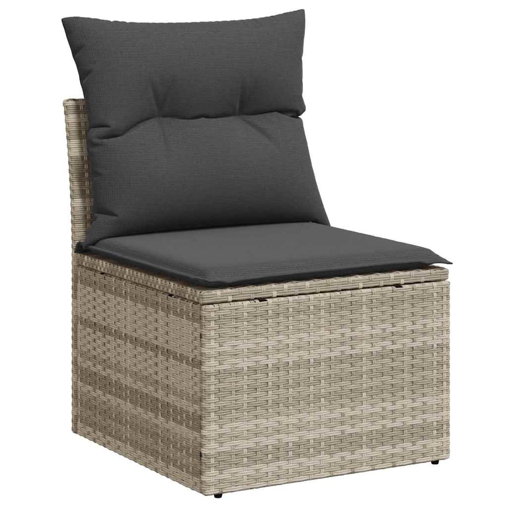 Sada zahradních pohovek 4 pcs Šedá 55 x 55 x 37cm polyratan