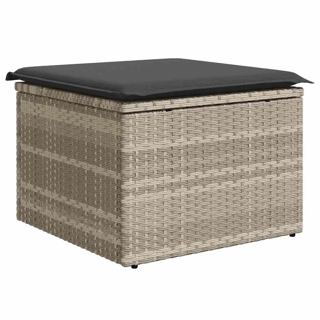 Sada zahradních pohovek 4 pcs Šedá 55 x 55 x 37cm polyratan