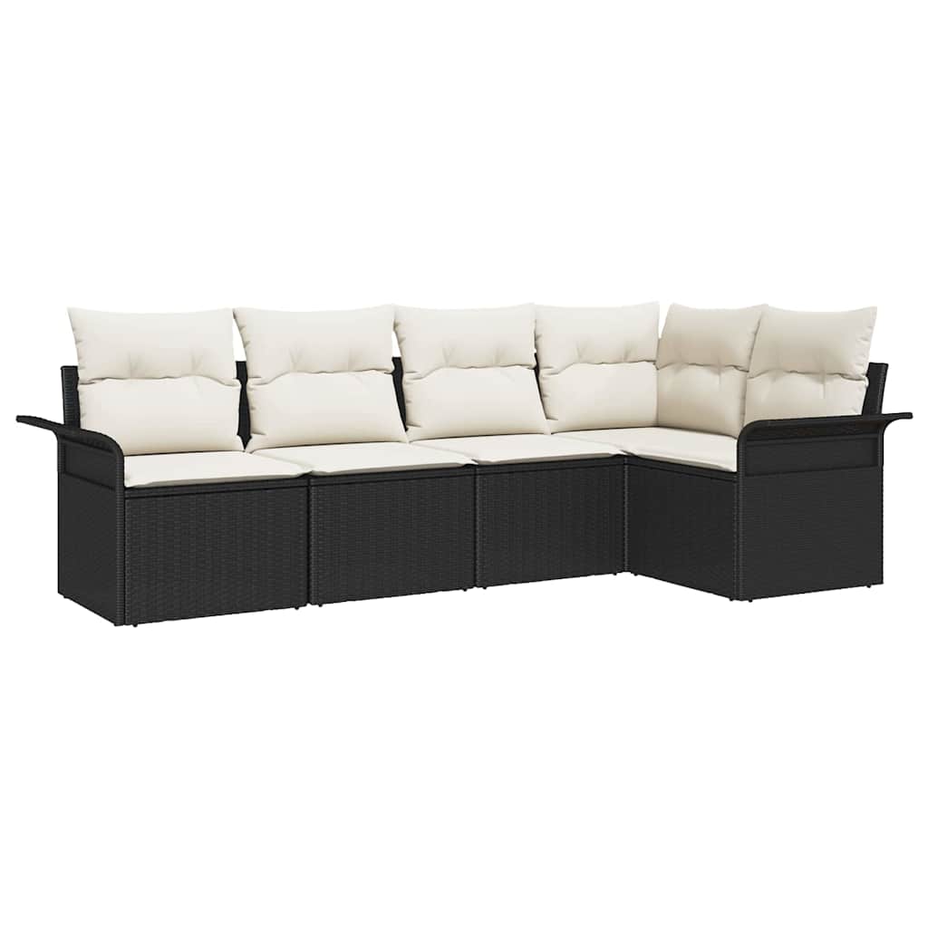 Sada zahradních pohovek 5 pcs 242.5 x 132.5 x 85 cm Poly ratan