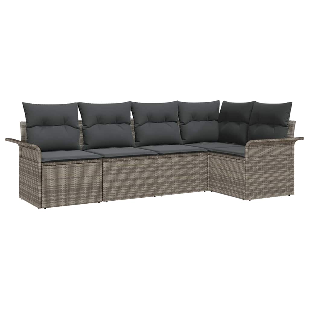 Sada zahradních pohovek 5 pcs 242.5 x 132.5 x 85 cm Poly ratan