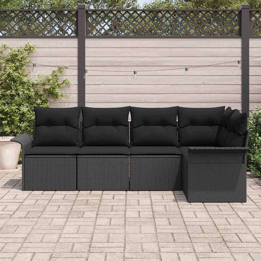 Sada zahradních pohovek 5 pcs 242.5 x 132.5 x 85 cm Poly ratan