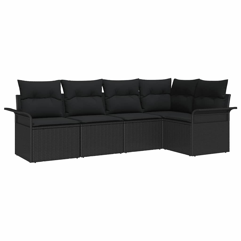 Sada zahradních pohovek 5 pcs 242.5 x 132.5 x 85 cm Poly ratan