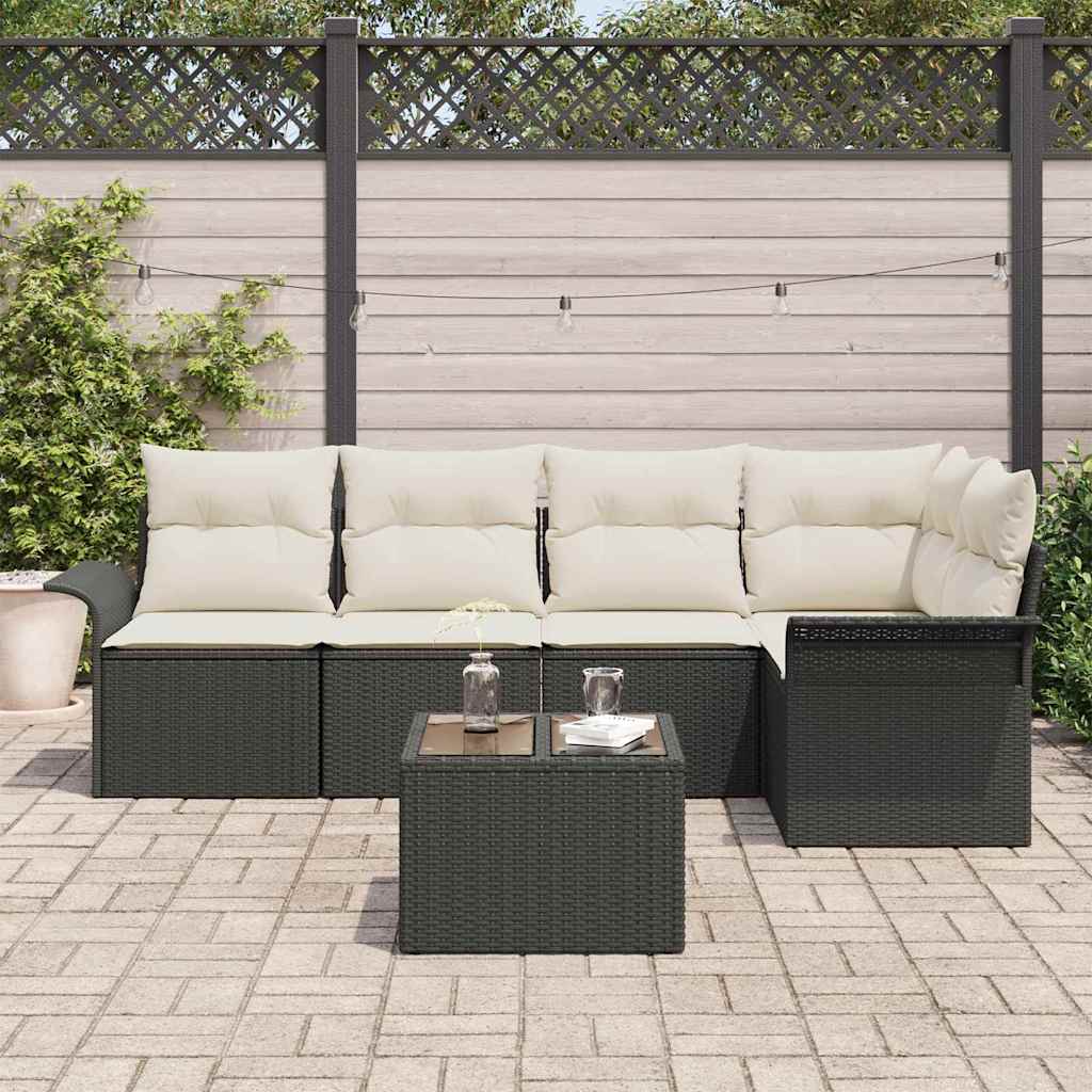 Sada zahradních pohovek 6 pcs 242.5 x 132.5 x 85 cm Poly ratan