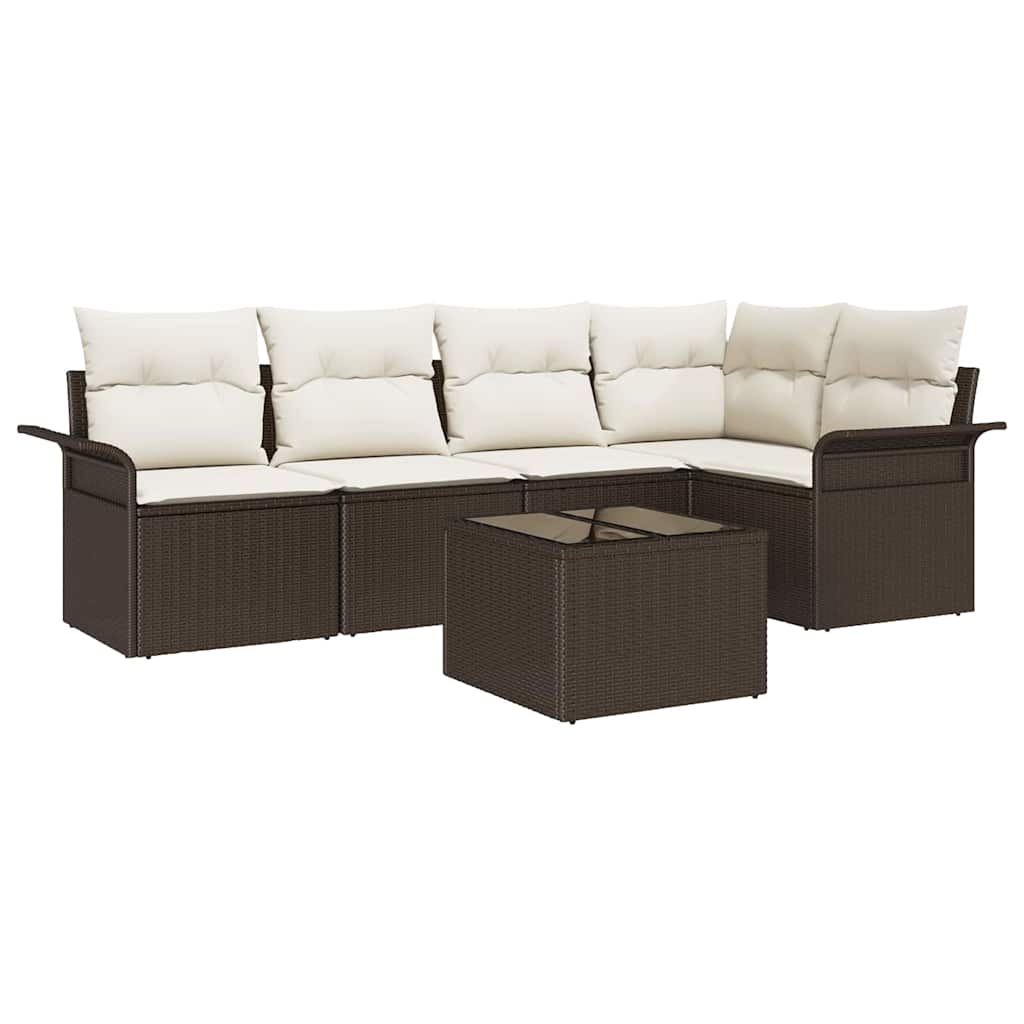 Sada zahradních pohovek 6 pcs 242.5 x 132.5 x 85 cm Poly ratan