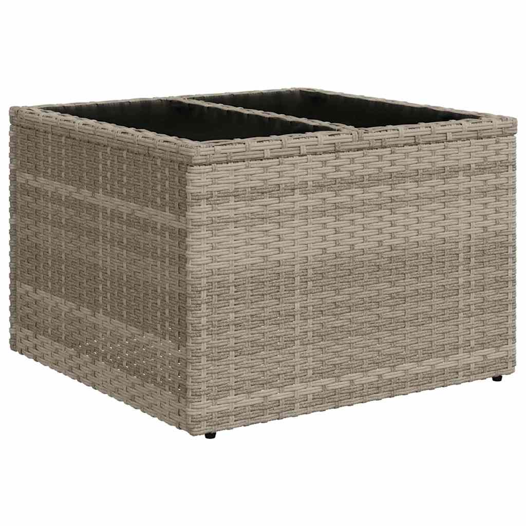 Sada zahradních pohovek 6 pcs Šedá 55 x 55 x 37 cm Poly ratan
