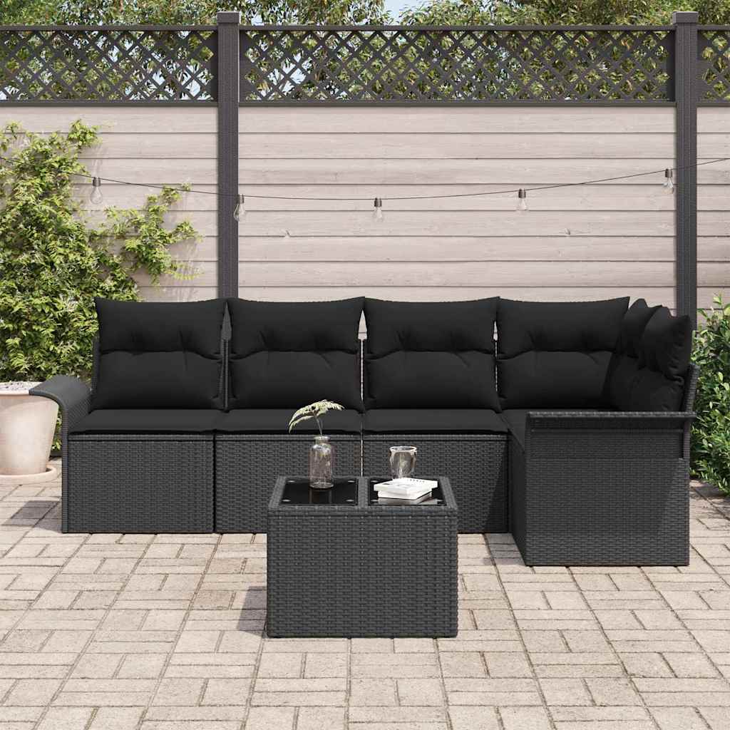 Sada zahradních pohovek 6 pcs 242.5 x 132.5 x 85 cm Poly ratan