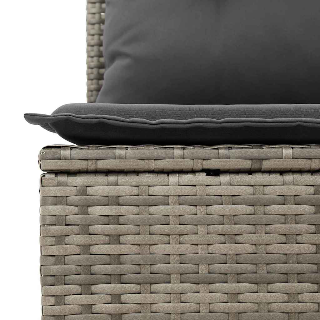Sada zahradních pohovek 7 pcs Šedá 289 x 154 x 85 cm Poly ratan