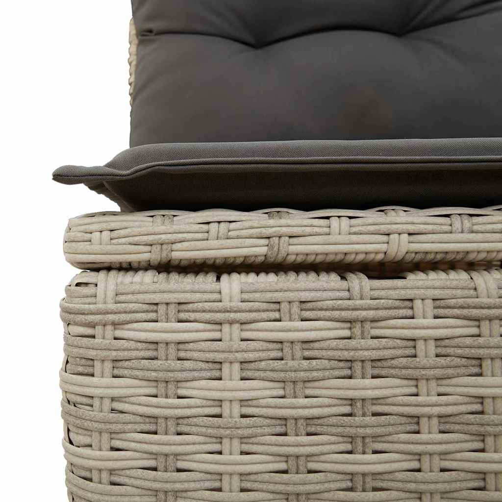 Sada zahradních pohovek 7 pcs Světle šedá 289 x 154 x 85 cm