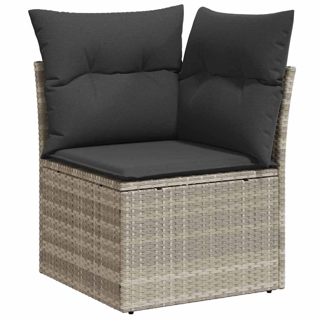 Sada zahradních pohovek 7 pcs Světle šedá 289 x 154 x 85 cm