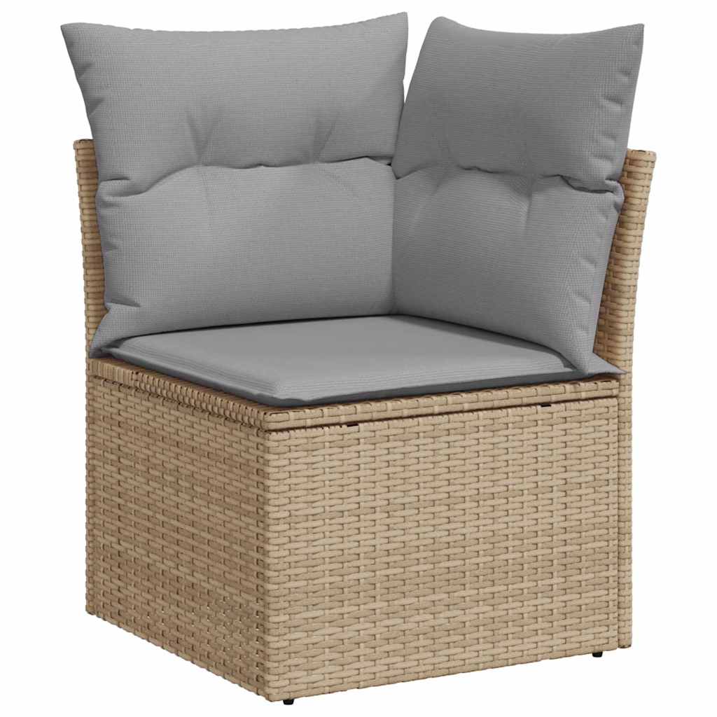 Sada zahradních pohovek s polštářem 8 pcs Béžová a Světle šedá