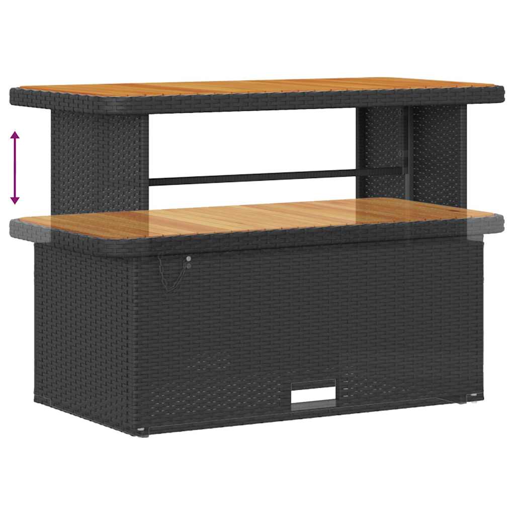 Sada zahradních pohovek 9 pcs Černá a krémová 110 x 55 x 71 cm