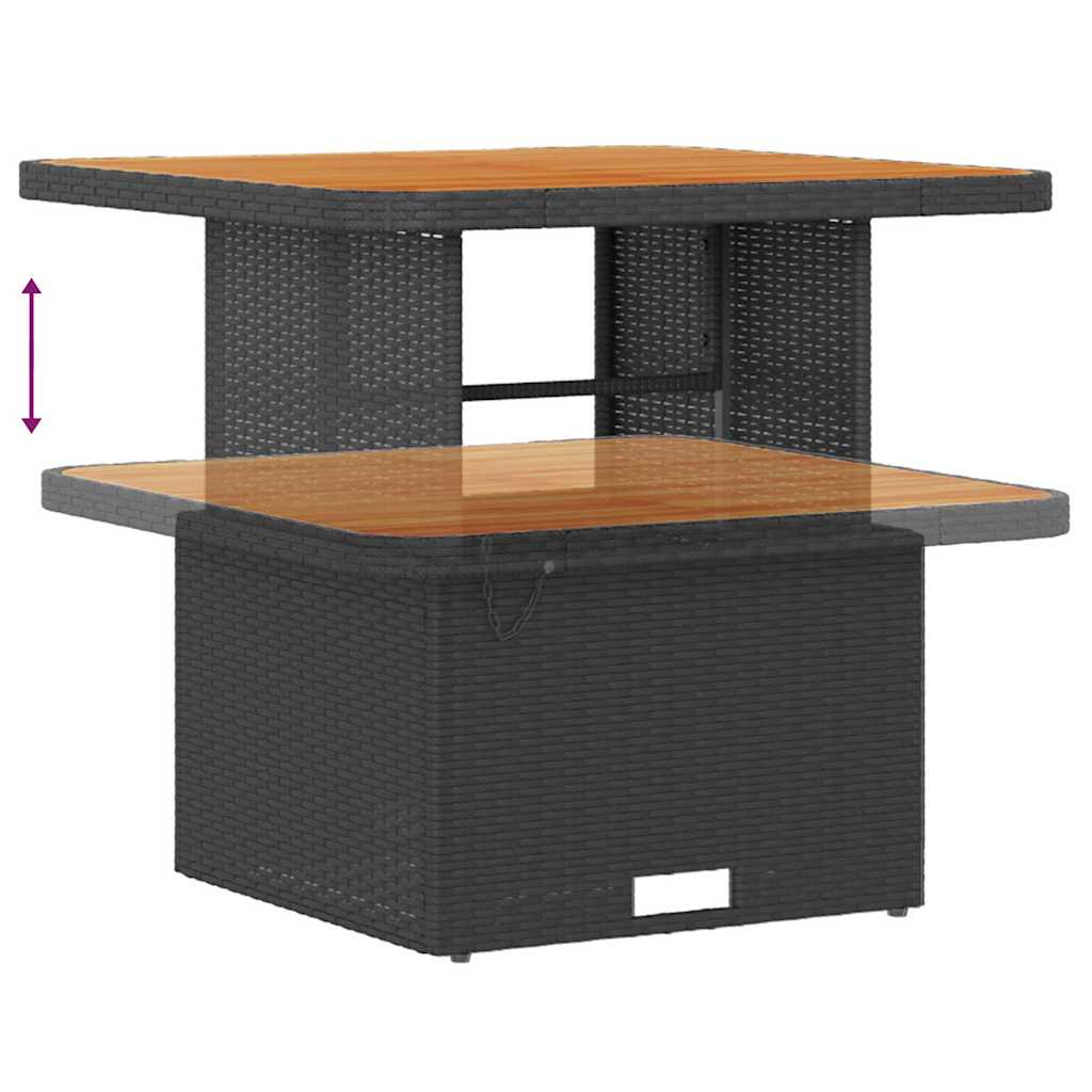 Sada zahradních pohovek 9 pcs Černá a krémová 80 x 80 x 71 cm