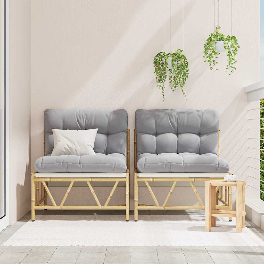 Zahradní křeslo 2 pcs Světle šedá 75 x 75 x 71 cm Ocel