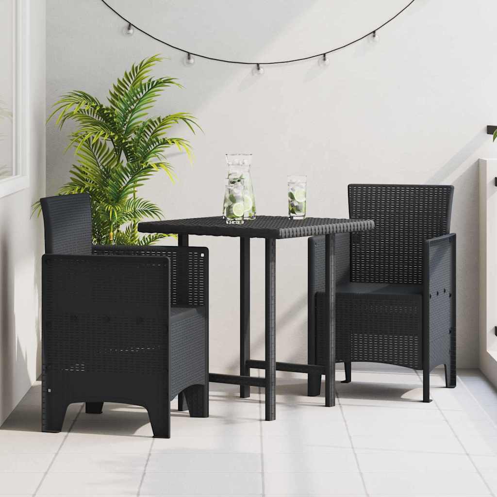 Zahradní křeslo 2 pcs Antracit 53 x 49 x 85 cm PP