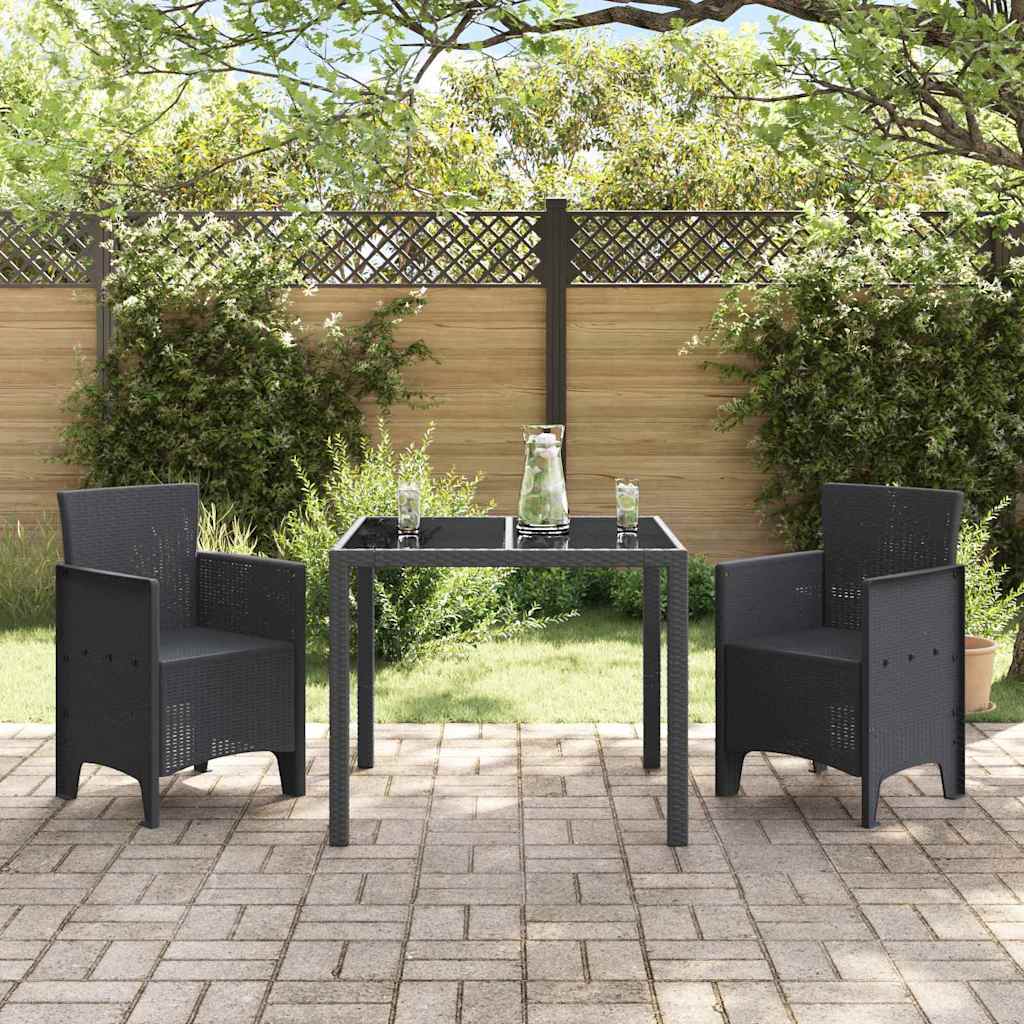 Zahradní křeslo 2 pcs Antracit 53 x 49 x 85 cm PP