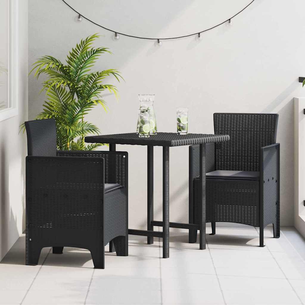 Zahradní křeslo 2 pcs Antracit 53 x 49 x 85 cm PP