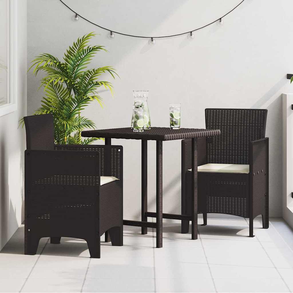 Zahradní křeslo 2 pcs Hnědá 53 x 49 x 85 cm PP