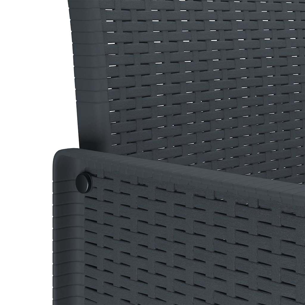 Zahradní křeslo 4 pcs Antracit 53 x 49 x 85 cm PP