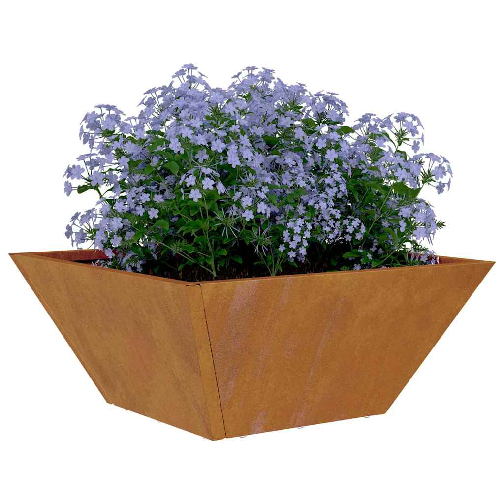 Zahradní mistička na květiny 5 pcs Rezavá 35 x 35 x 15 cm