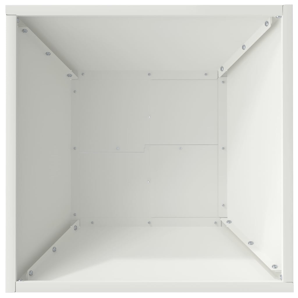 Zahradní mistička na květiny 5 pcs Bílá 40 x 40 x 15 cm Ocel