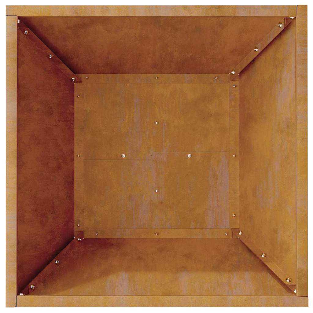 Zahradní mistička na květiny 5 pcs Rezavá 40 x 40 x 15 cm