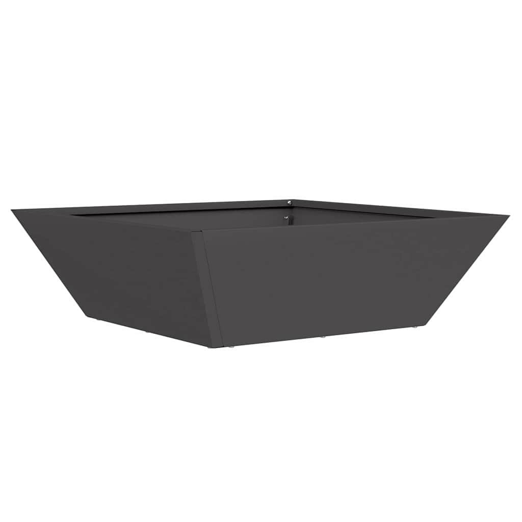 Zahradní mistička na květiny 5 pcs Černá 50 x 50 x 15 cm Ocel