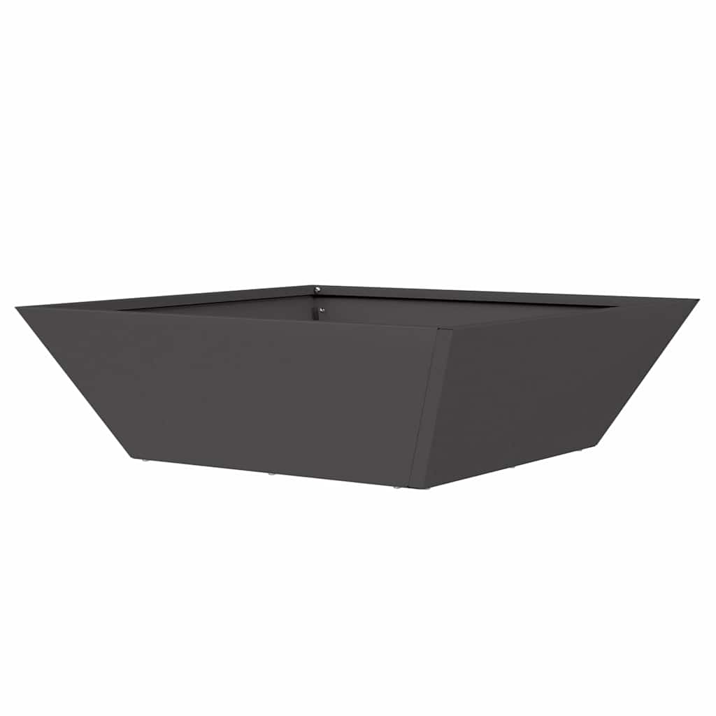 Zahradní mistička na květiny 5 pcs Černá 50 x 50 x 15 cm Ocel