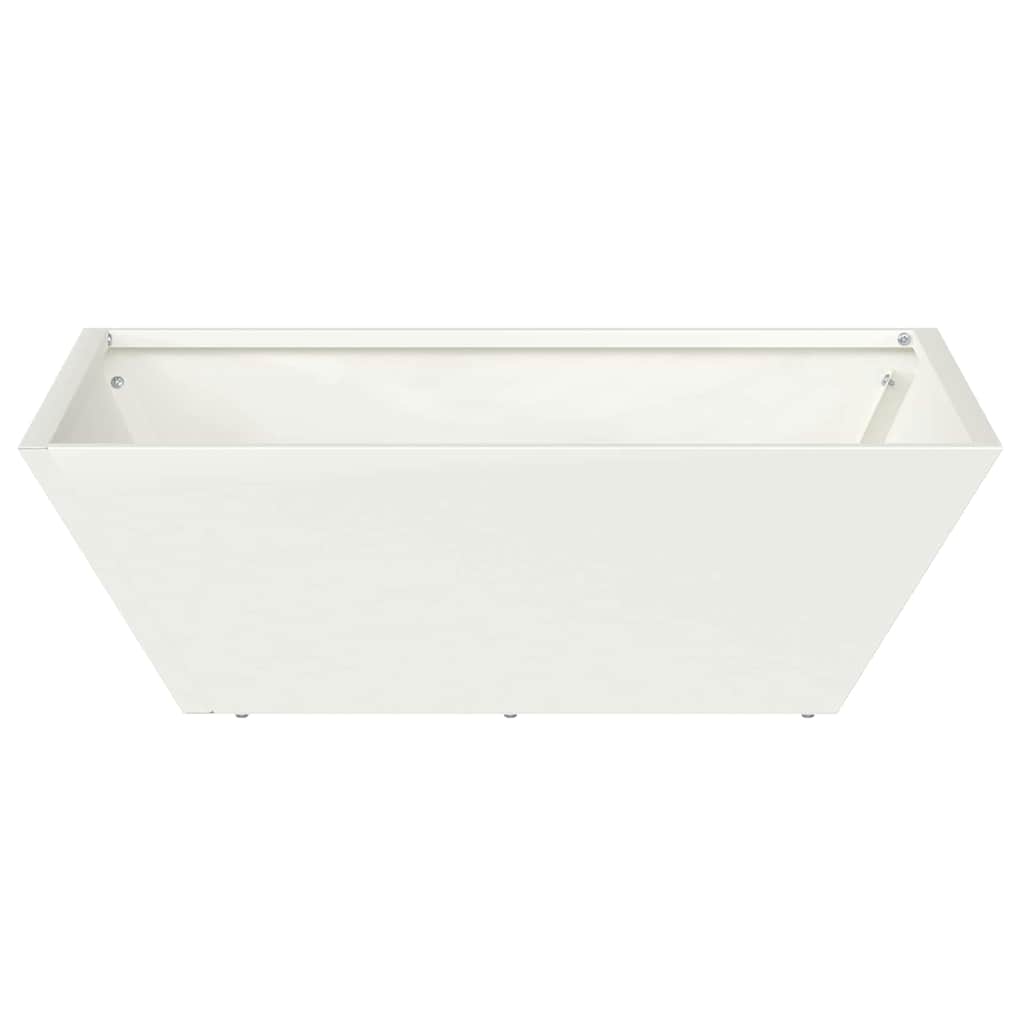 Zahradní mistička na květiny 5 pcs Bílá 50 x 50 x 15 cm Ocel