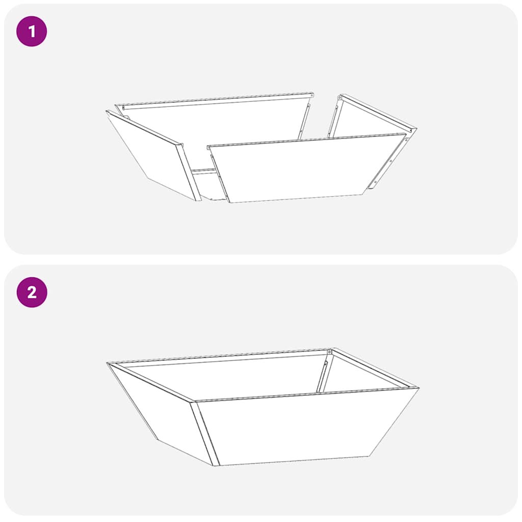 Zahradní mistička na květiny 5 pcs Antracit 50 x 50 x 15 cm