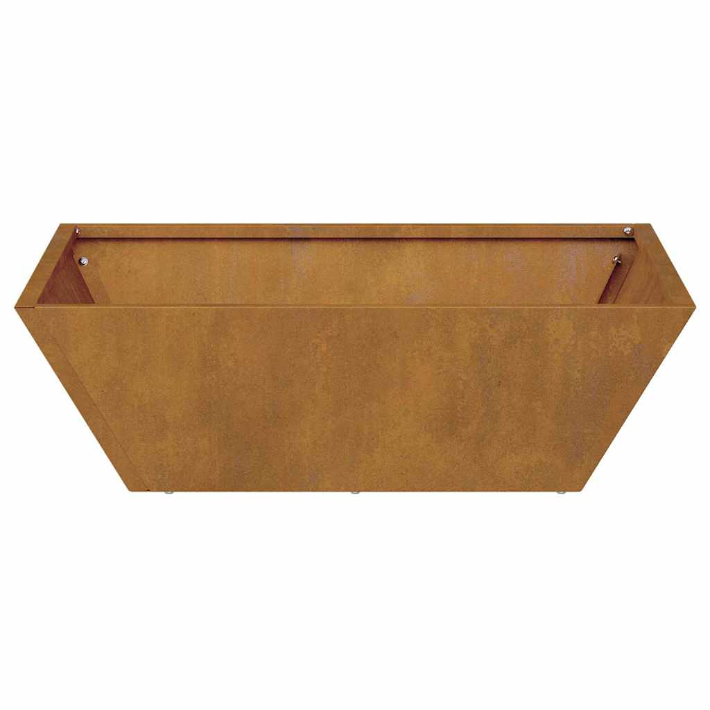 Zahradní mistička na květiny 5 pcs Rezavá 50 x 50 x 15 cm