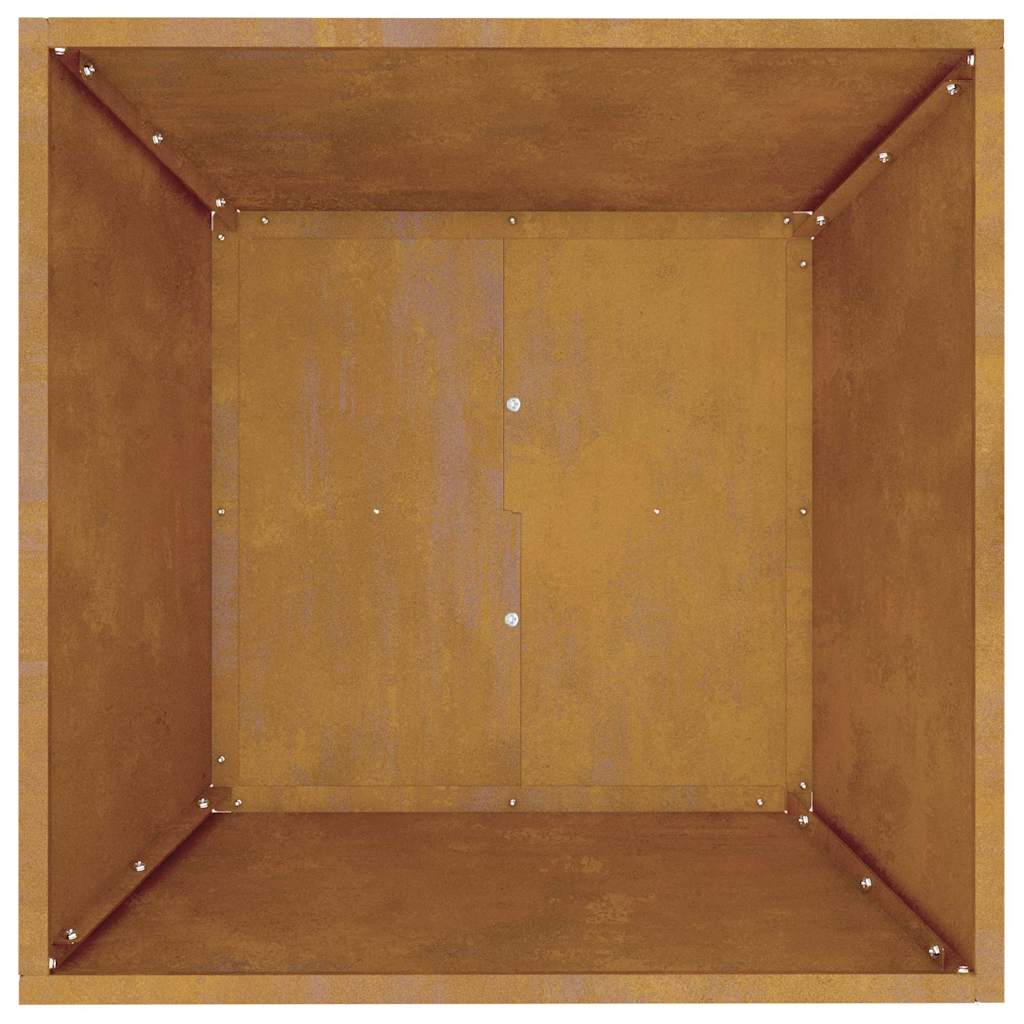 Zahradní mistička na květiny 5 pcs Rezavá 50 x 50 x 15 cm