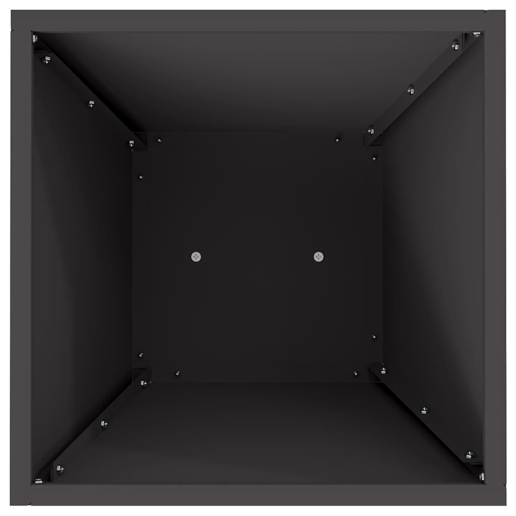 Sloupový květináč 2 pcs Černá 35 x 35 x 73 cm Ocel