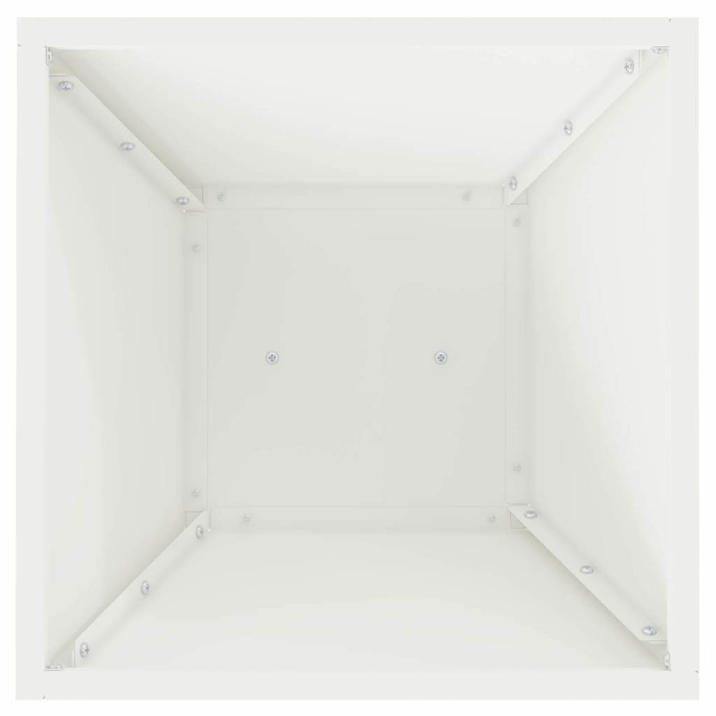 Sloupový květináč 2 pcs Bílá 35 x 35 x 73 cm Ocel
