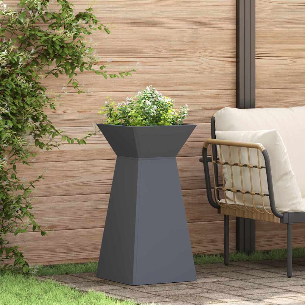 Sloupový květináč 2 pcs Antracit 35 x 35 x 73 cm Ocel