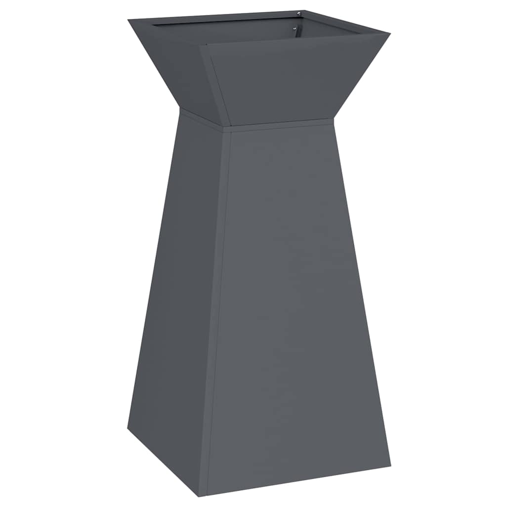 Sloupový květináč 2 pcs Antracit 35 x 35 x 73 cm Ocel