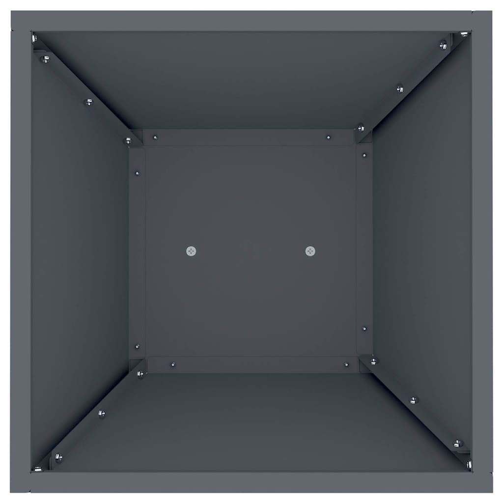 Sloupový květináč 2 pcs Antracit 35 x 35 x 73 cm Ocel