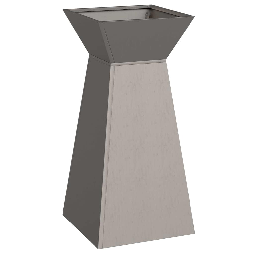 Sloupový květináč 2 pcs Stříbrná 35 x 35 x 73 cm Ocel