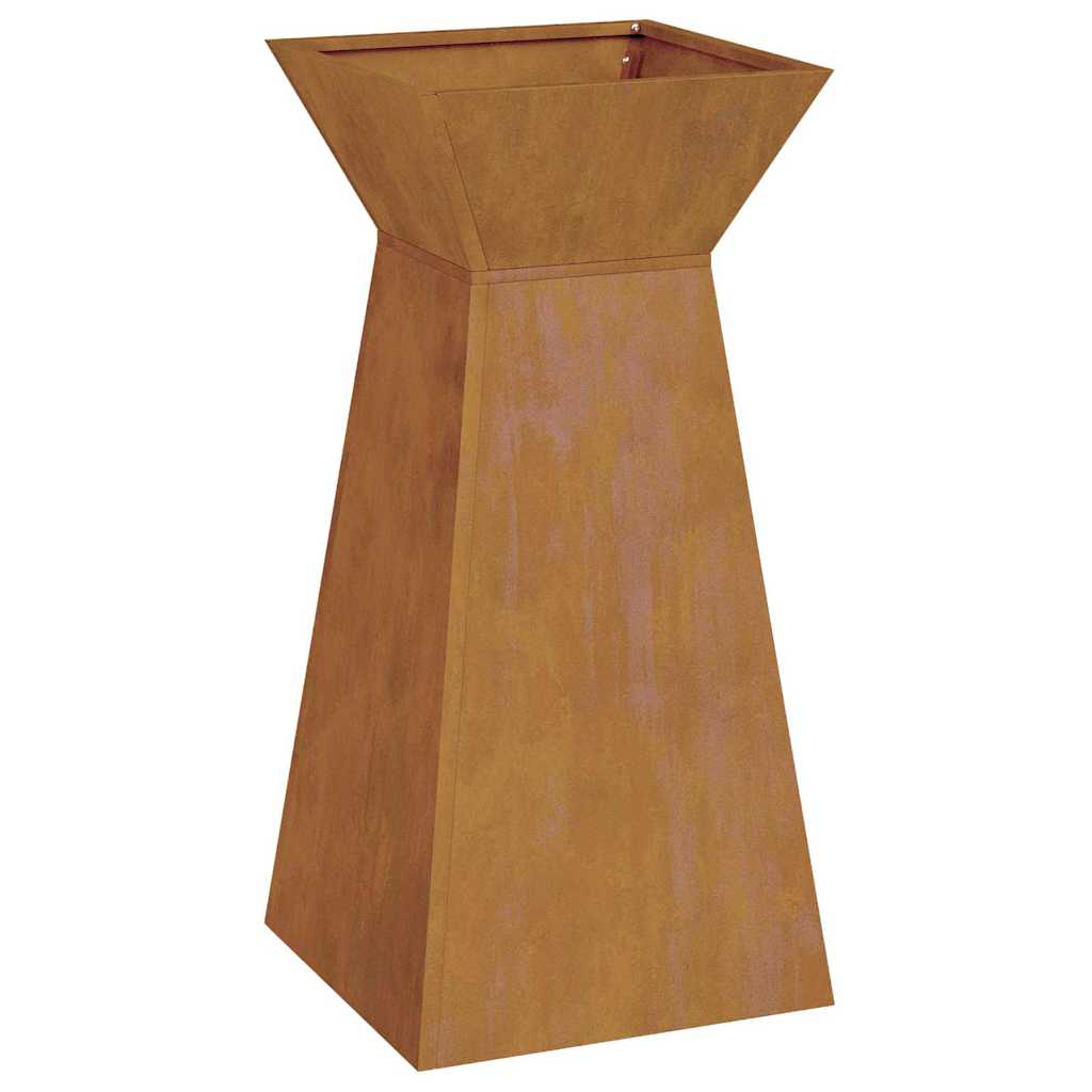 Sloupový květináč 2 pcs Stříbrná 35 x 35 x 73 cm Ocel