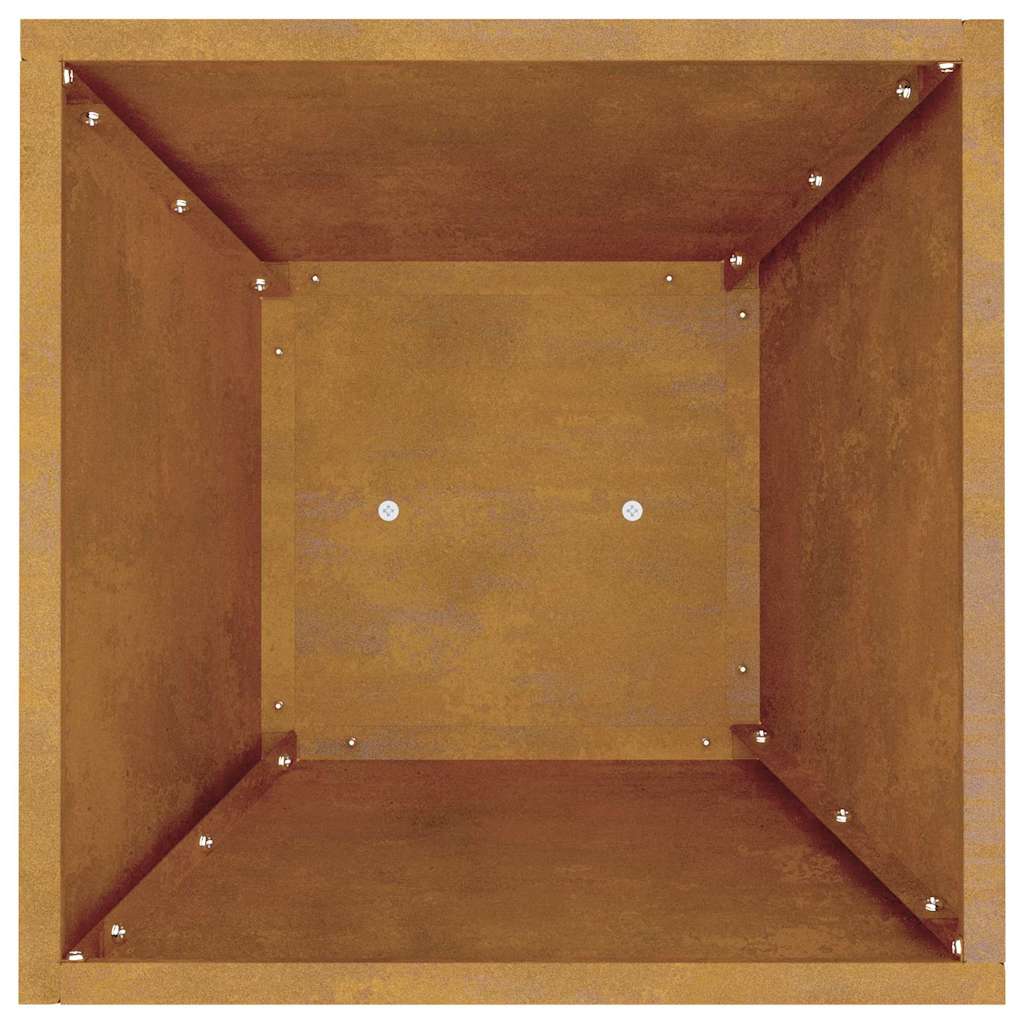 Sloupový květináč 2 pcs Stříbrná 35 x 35 x 73 cm Ocel