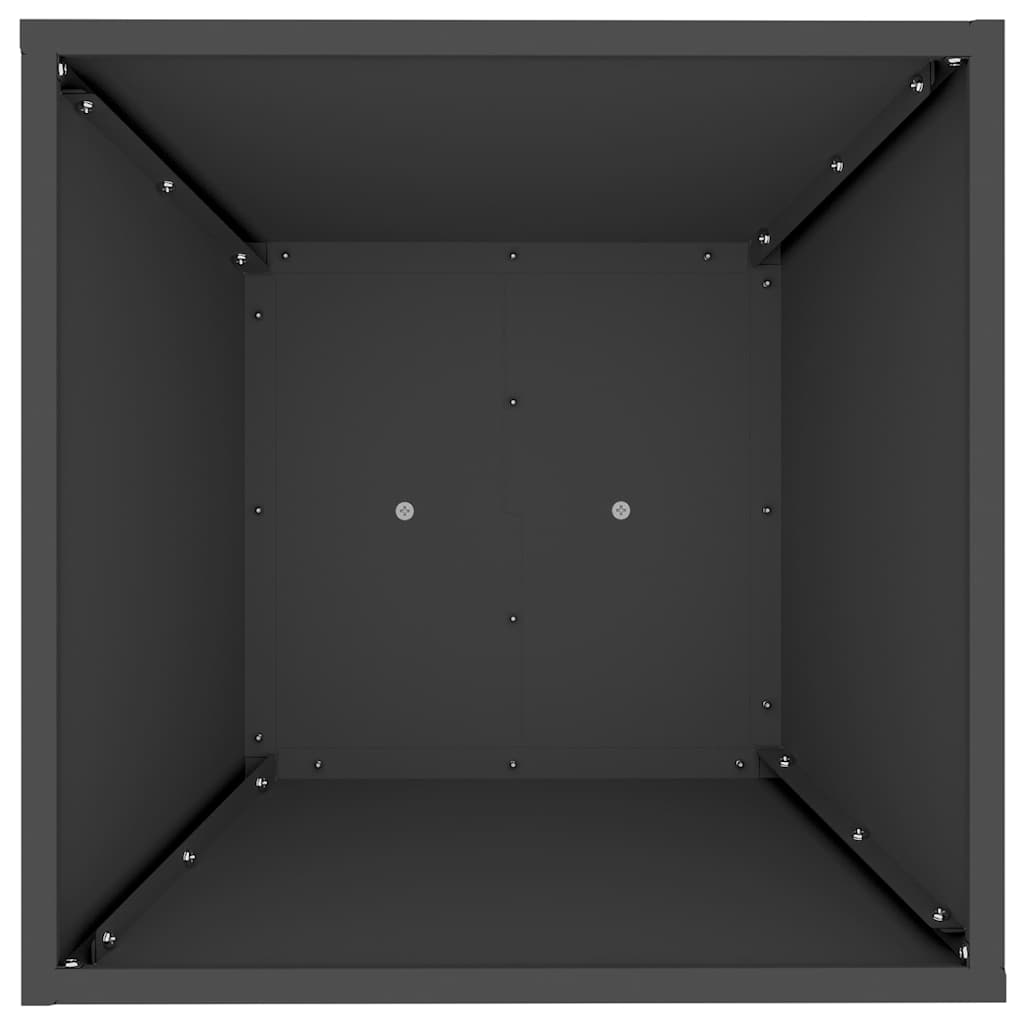 Sloupový květináč 2 pcs Černá 40 x 40 x 100 cm Ocel