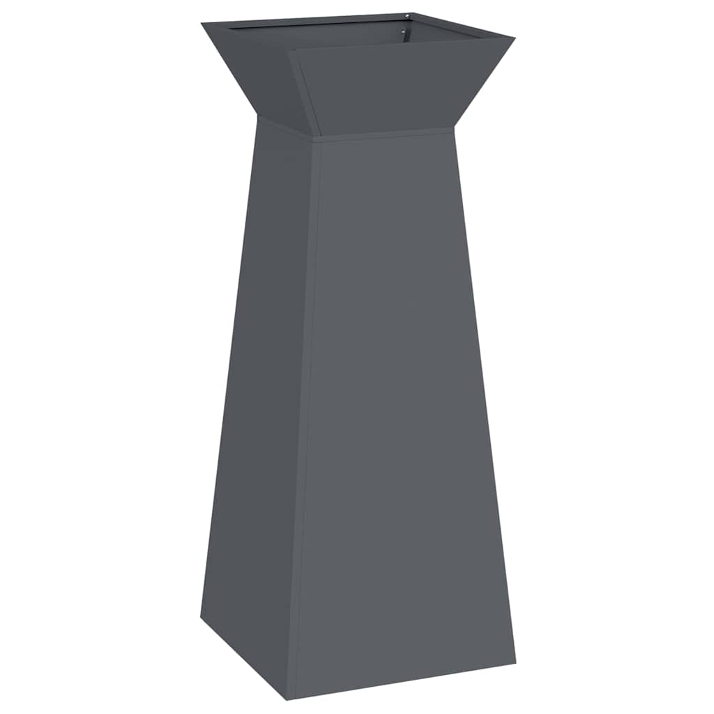 Sloupový květináč 2 pcs Antracit 40 x 40 x 100 cm Ocel
