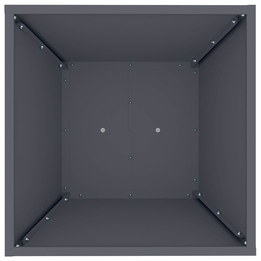 Sloupový květináč 2 pcs Antracit 40 x 40 x 100 cm Ocel