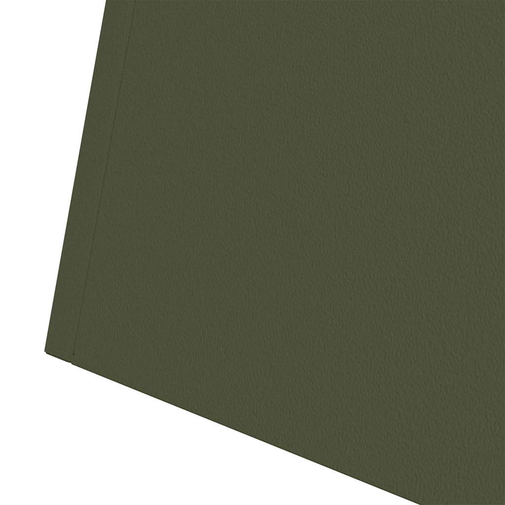 Sloupový květináč 2 pcs Olivová 40 x 40 x 100 cm Ocel