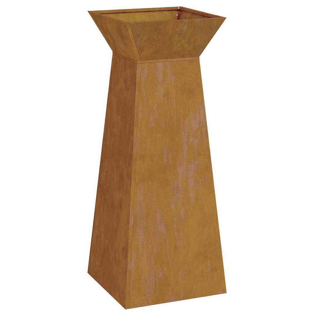 Sloupový květináč 2 pcs Stříbrná 40 x 40 x 100 cm Ocel
