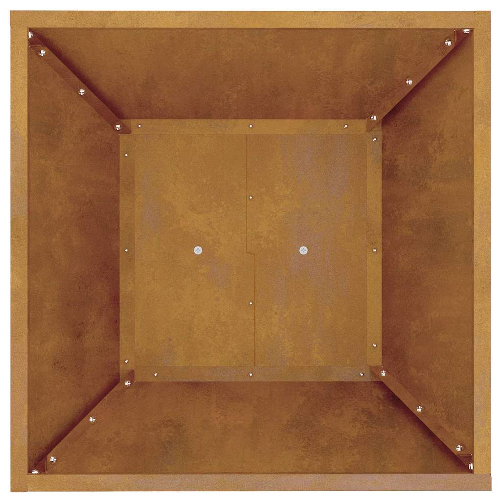 Sloupový květináč 2 pcs Stříbrná 40 x 40 x 100 cm Ocel