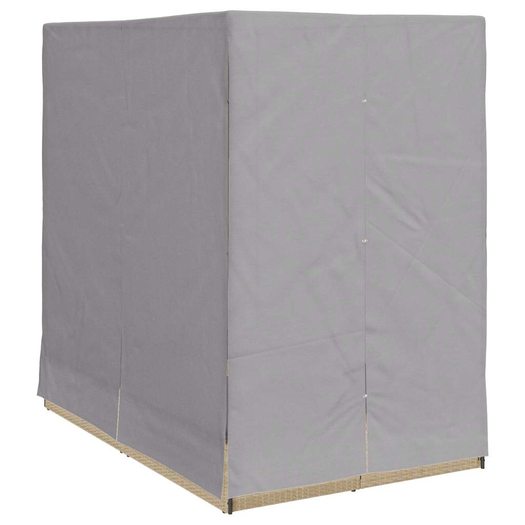 Dvojité sluneční lehátko s střechou Béžová 205 x 129 x 200 cm