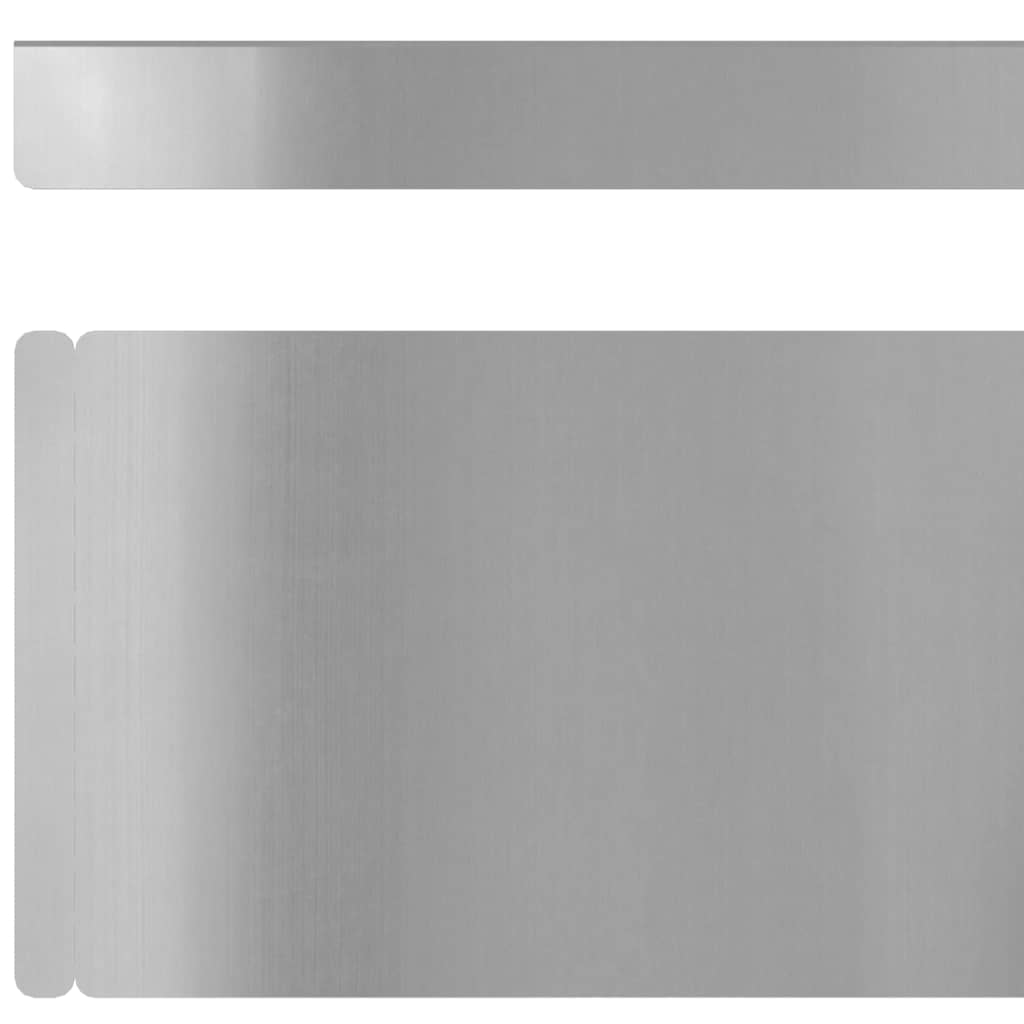 Okraj trávníku 4 pcs Stříbrná 450 x 10 cm Pozinkovaná ocel