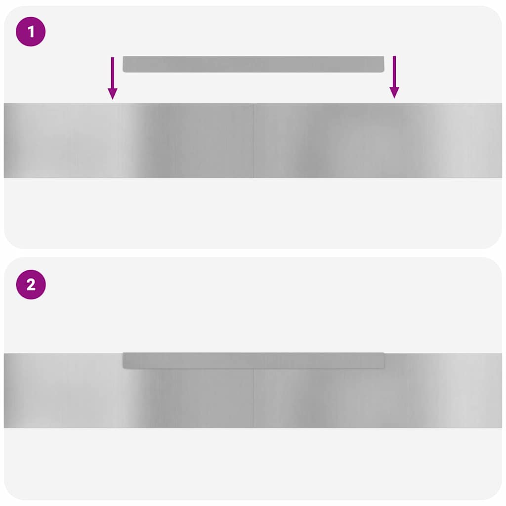 Okraj trávníku 4 pcs Stříbrná 450 x 10 cm Pozinkovaná ocel