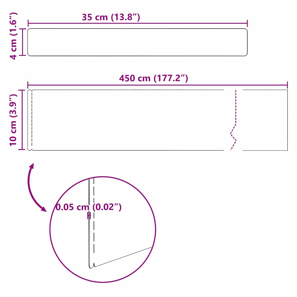 Okraj trávníku 4 pcs Stříbrná 450 x 10 cm Pozinkovaná ocel