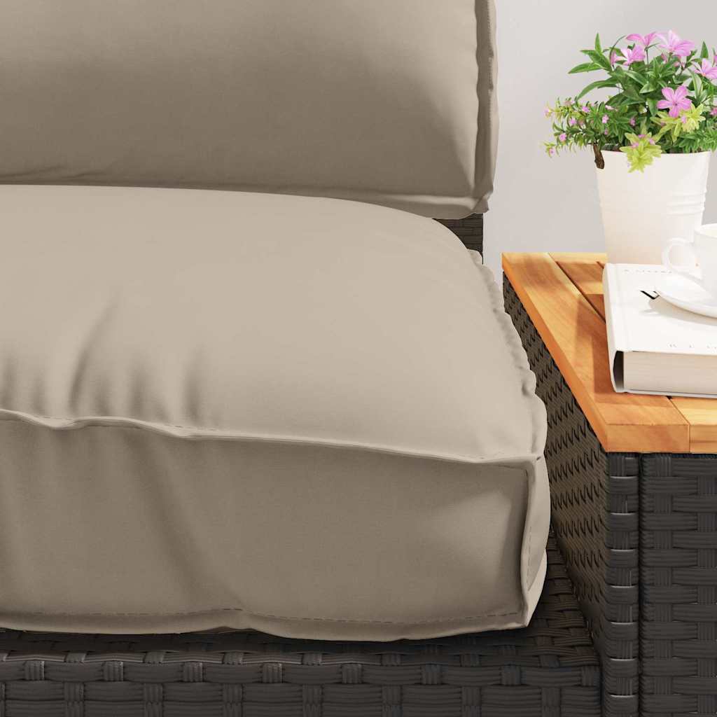 Sada polštářů na paletu 3 pcs Taupe 120 x 80 x 12 cm
